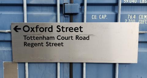 Oxford Street Stainless Steel Sign (1032022)