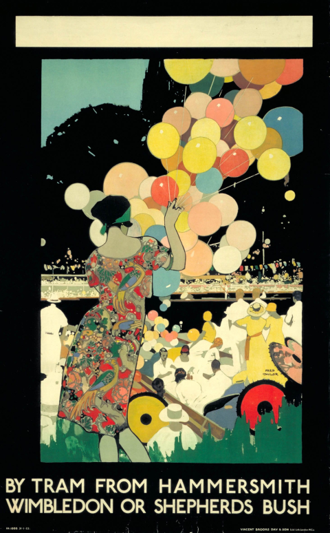 By tram from Hammersmith, Wimbledon or Shepherd's Bush, by Fred Taylor, 1922