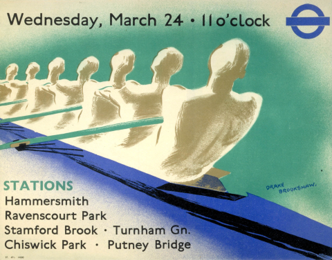 Boat Race, by Percy Drake Brookshaw, 1937