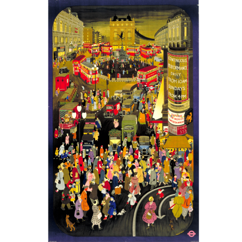 Out and about; winter London, by Molly Moss, 1950