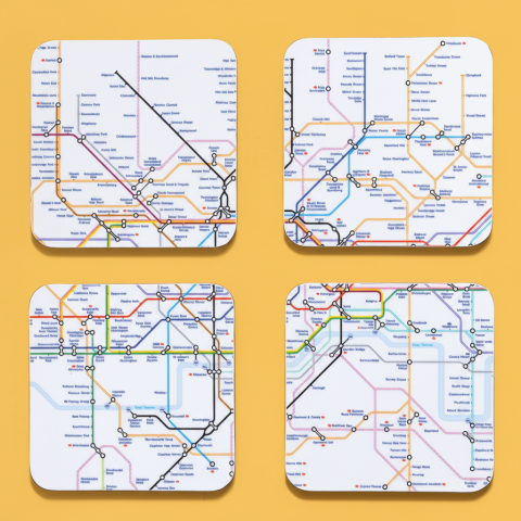 Underground Map Coaster Set of 4