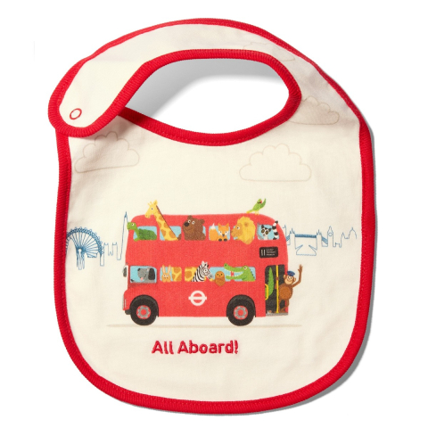 All Aboard Baby Bib
