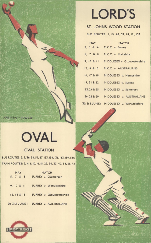Lord's, Oval, by Andrew Power, 1934