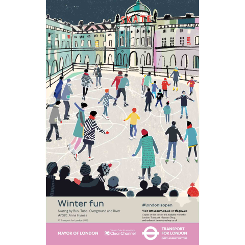 Winter Fun Skating Poster